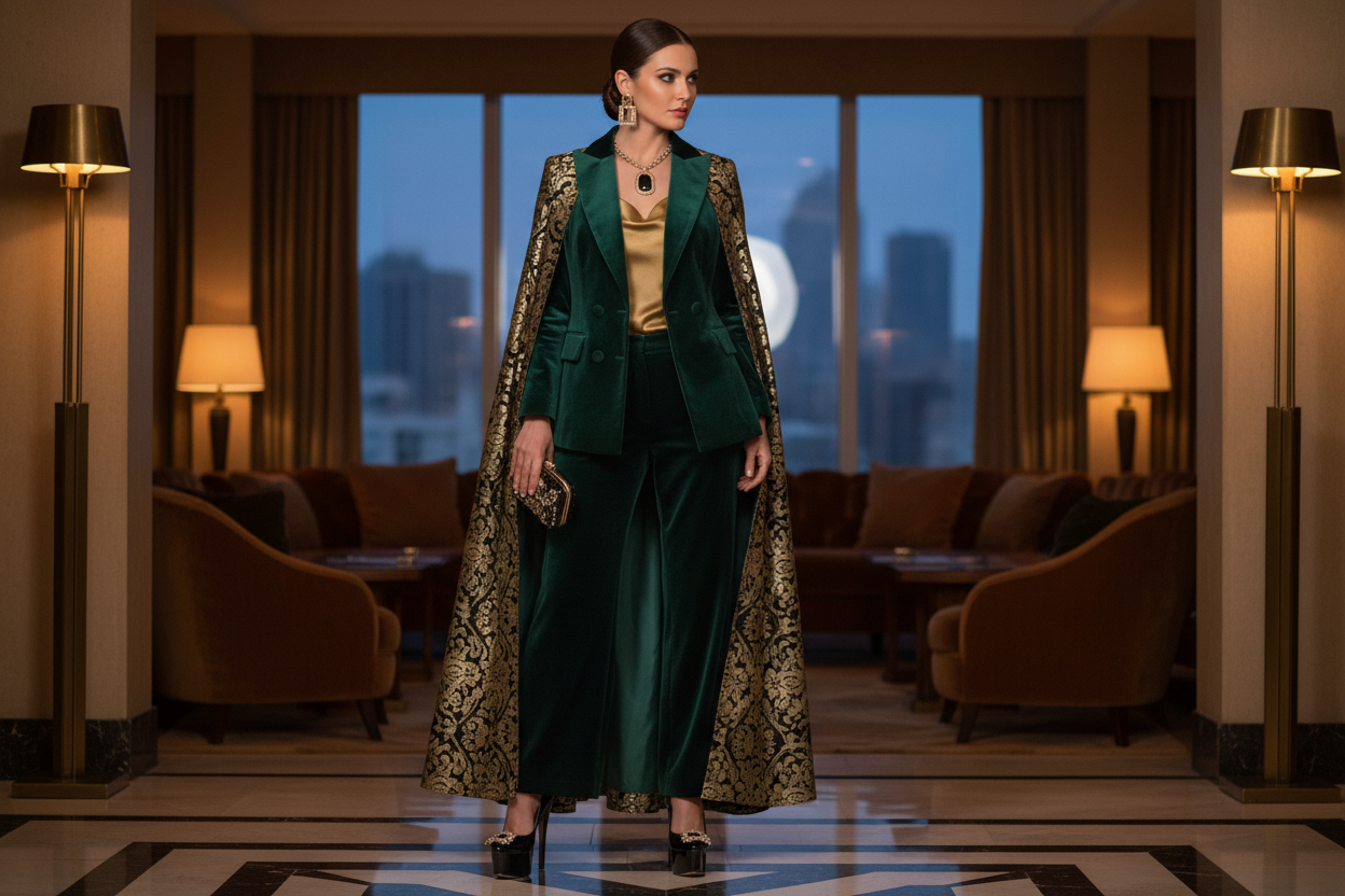 weomen wearing rich cloths and high length shoe